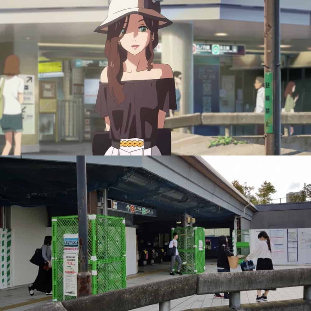 Taki's date with Mitsuha in kimi no na wa, mitsuha