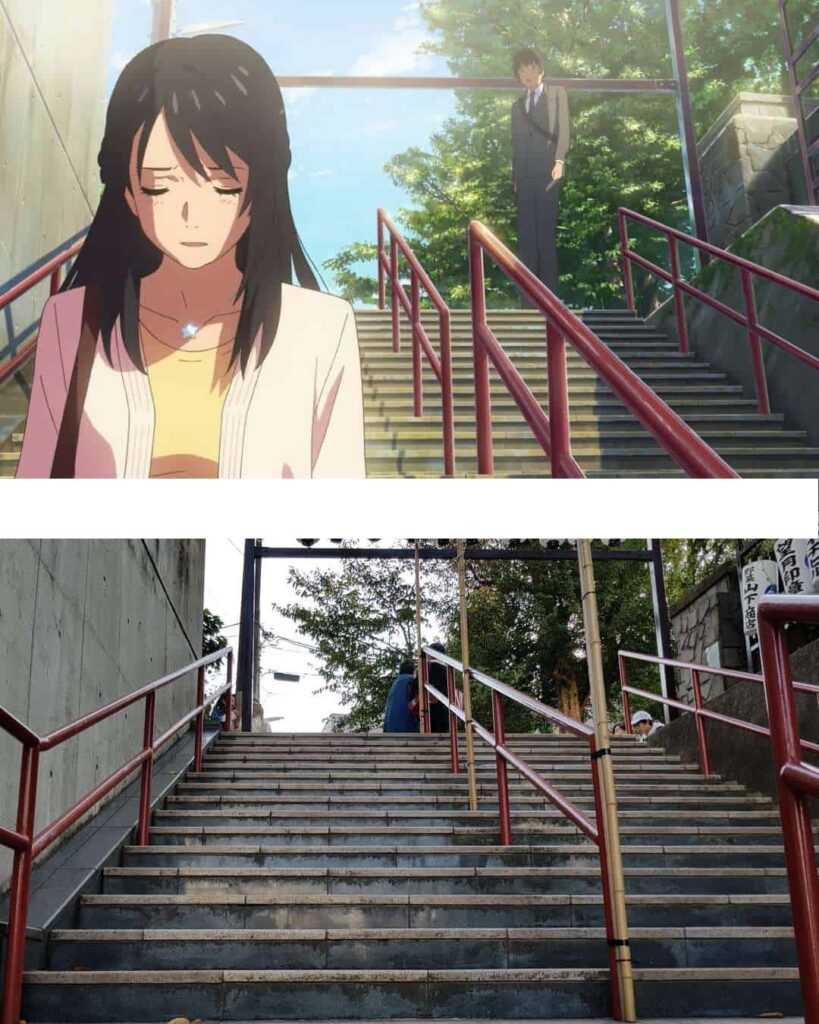 Red stairs with mitsuha