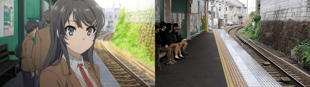 The Shichirigahama Station - Rascal Does Not Dream of bunny girl senpai real life locations