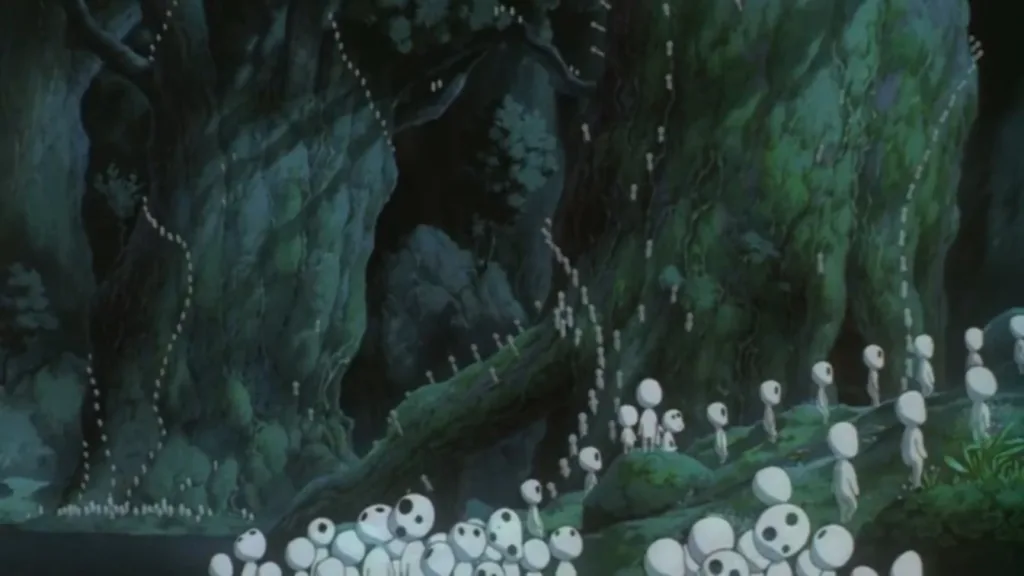 Enchanted forest in princess mononoke