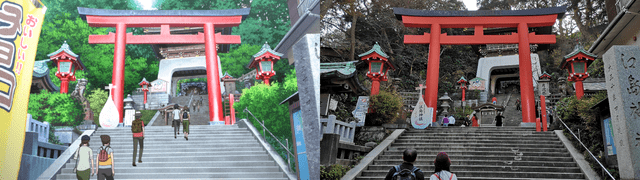 entrance to the The Enoshima Shrine - Rascal Does Not Dream of bunny girl senpai real life locations