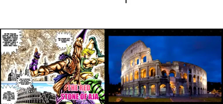 Roman colosseum, Real Life Locations of Jojo's Bizarre Adventure