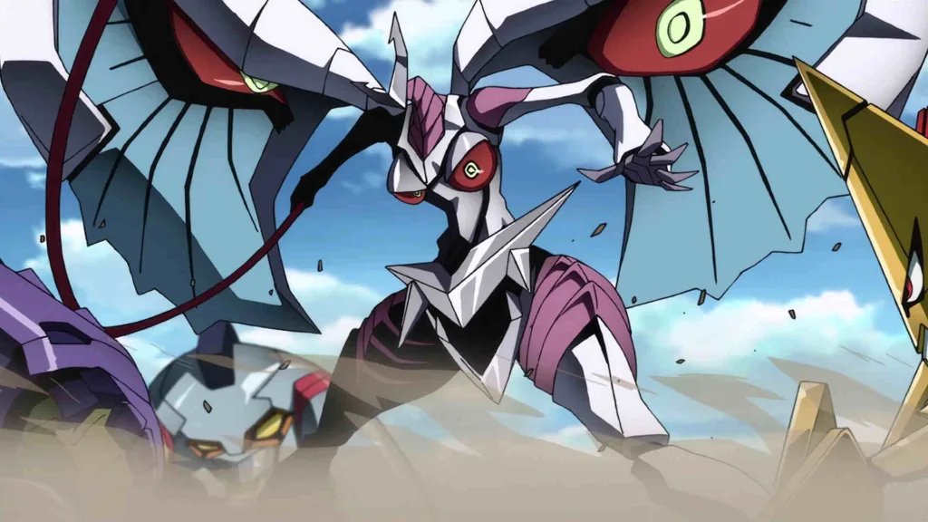 Sayrune cornered by Team Dai-Gurren
Great Gurren Lagann Mechs