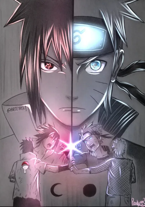 Naruto×Sasuke glow art