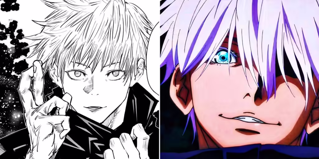 Gojo manga and anime version