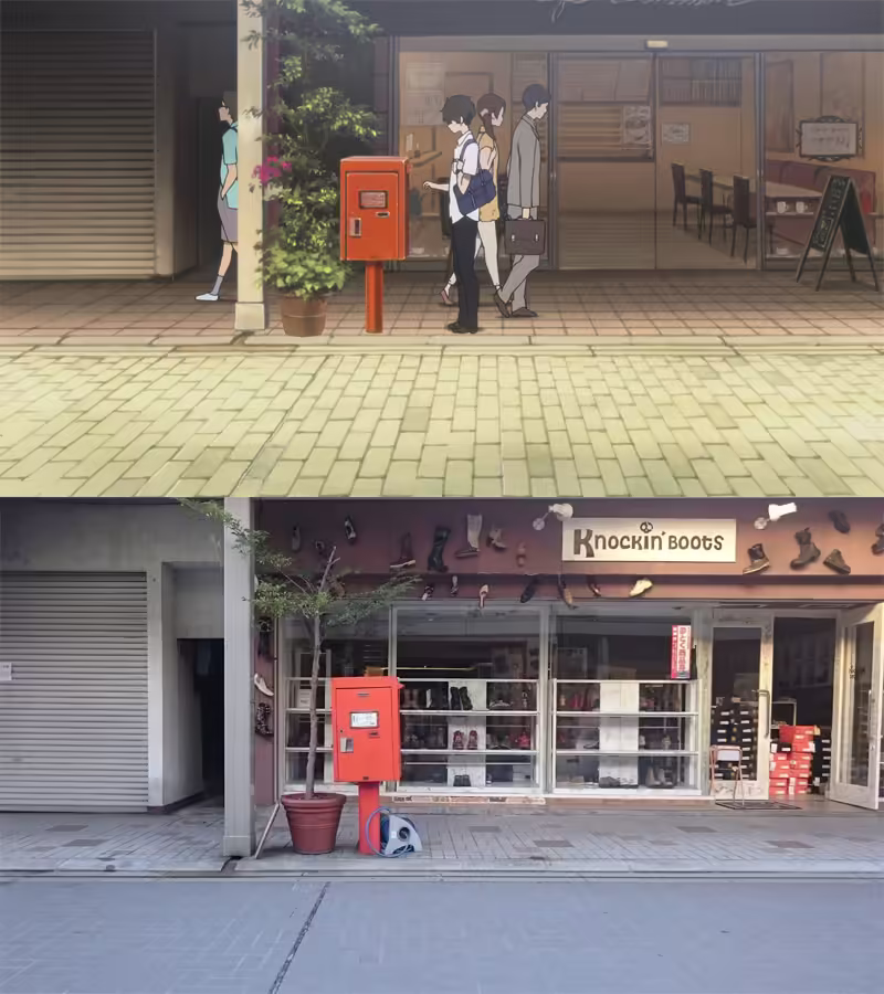 Postbox where Oreki airmails a letter to his older sister - The Ultimate Guide to Hyouka Real life Locations