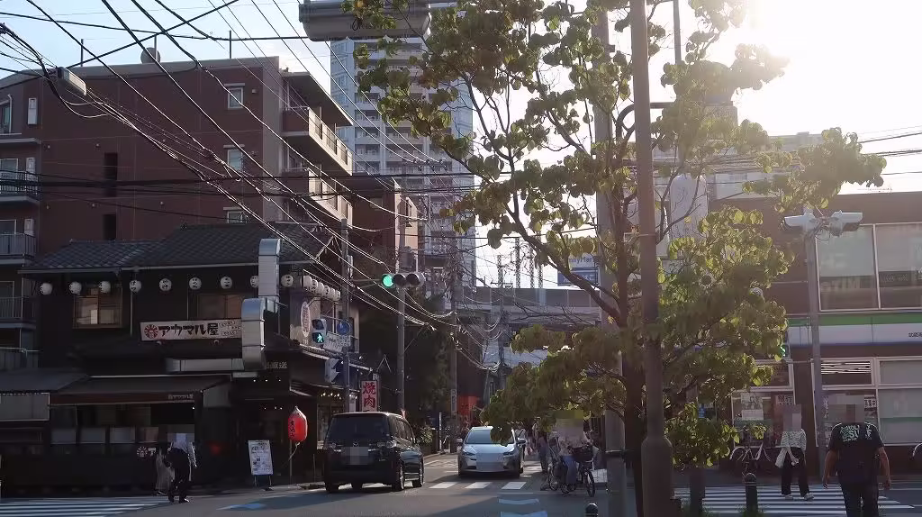 In front of FamilyMart Musashi-Urawa Station East Store - Yofukashi no Uta Real life Locations in Japan