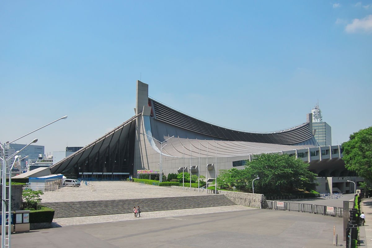 Yoyogi National Gymnasium exterior in Tokyo