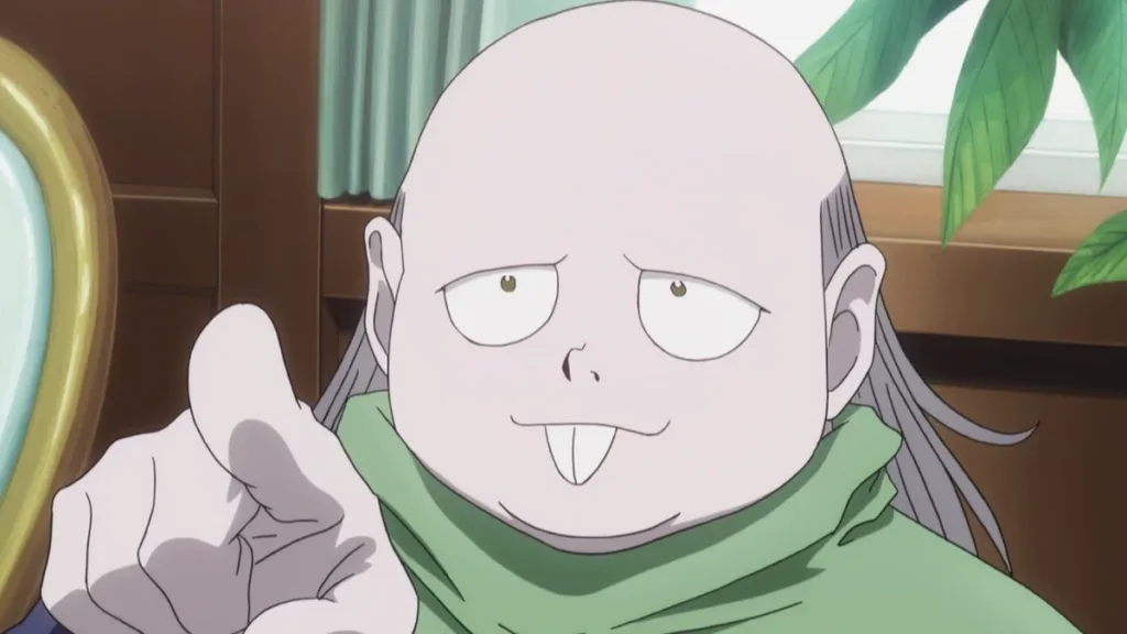 Hunter x Hunter character with long hair and a green scarf